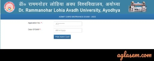 Avadh University admit card